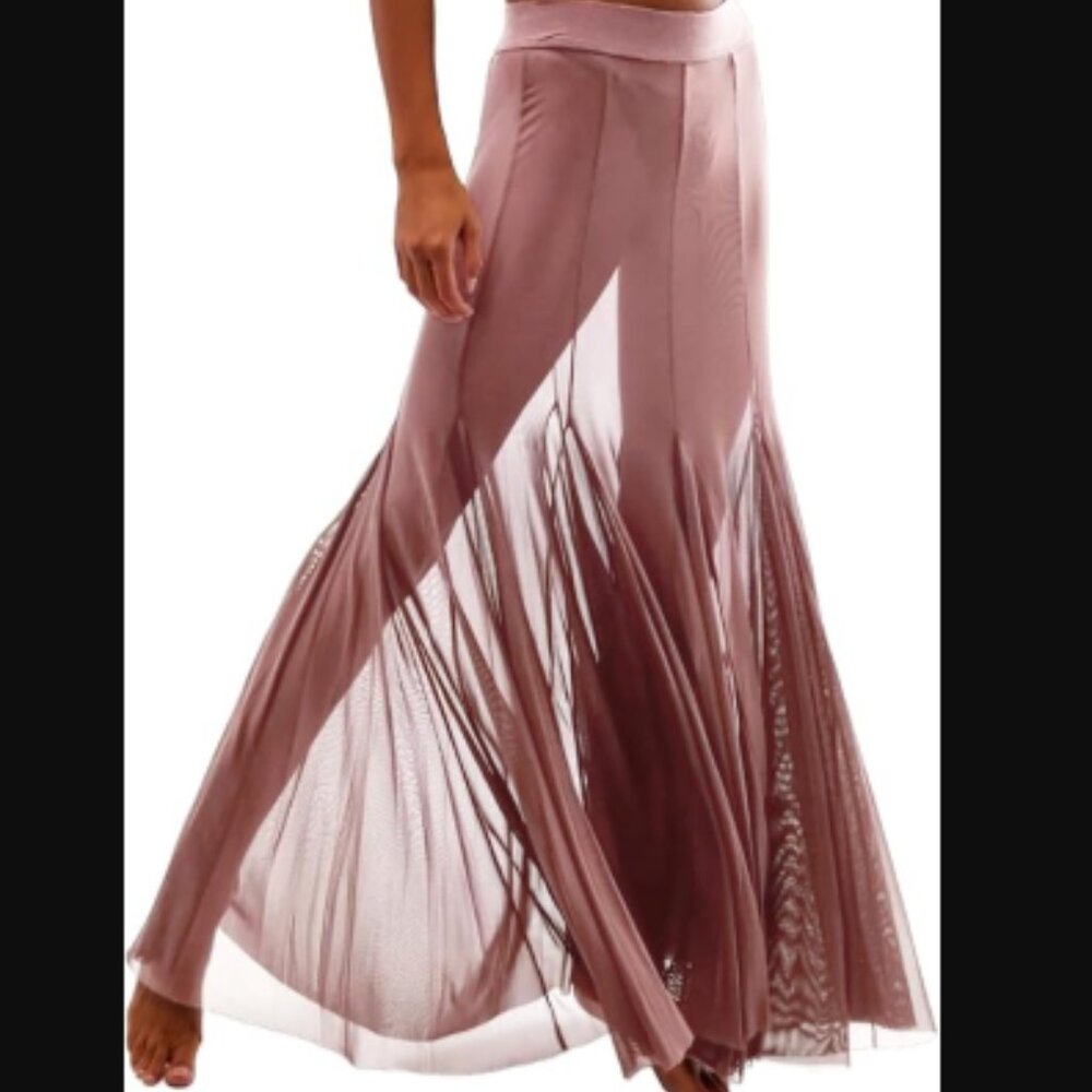 Sheer Tulle Maxi Skirt